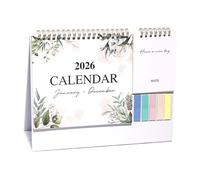 GmwyCzV Calendrier de Bureau 2026, Janvier - Décembre Calendrier 2026, 1 Mois par Page, Calendriers avec Mini-Notes et Etiquettes Colorées, pour la Maison, Les Étudiants et Le Bureau