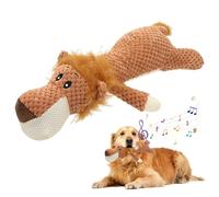 GmwyCzV Jouet pour Chien,Jouets à Couinement pour Chien,Indestructible Jouet à mâcher pour Chiens,Plush Toys for Dogs Interactiveen Forme de Lion Couché for Dog de Petite,Moyenne Race (32 cm)
