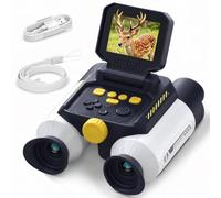 GMYGBY Jumelles pour Enfants avec Caméra Intégrée Et Vision Nocturne | Jouet Garçon 3-12+ Ans Cadeau Enfant Garcon 3-12 Garçon, Écran 2,4", Kit pour Randonnée Et Excursion - Cadeau Familial