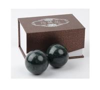 GMYIAK Lot de 2 boules de massage en marbre naturel fabriquées à partir de boules traditionnelles chinoises de soin de la santé - 3,6 cm - Pour massage des mains, méditation, soulagement du stress