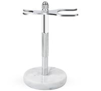 GMYIAK Support pour rasoir et brosse, le support de rasoir avec base en marbre est plus stable, la base ne rouille pas et la distance de protection ajustée protège votre plan de travail, un cadeau