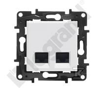 GN.2XRJ45 CAT.5E UTP BLANC NILOE STEP 863160B
