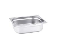 GN Bac gastro Norm Récipient 1/2 20 mm - 200 mm Profondeur en acier inoxydable - ungelocht ou perforée - Couvercle ou 3 boîtes, Acier inoxydable, 100mm