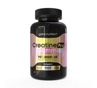 GN Creatine Pro Gummies | 90 Gommes à Croquer pour Hommes Femmes - 3000mg de Monohydrate de Créatine par Portion | Saveur Fraise et Banane Sans OGM Convient aux Végétaliens et Végétariens