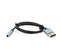 GNAFETS Adaptateur de carte son externe USB type A vers AUX 3,5 mm compatible avec PC, PlayStation, Xbox