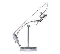 Gnaillxc Scultura Cinetica Pescas - Scultura Metallico Equilibrio Pescas Giocattolo Pescatore Equilibrio Amanti Pesc-as Arte Equilibrio Spazio