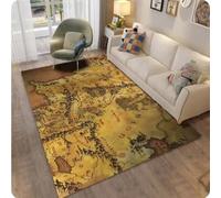 GNALEIEOG Tapis à Motif de Carte de la Terre du Milieu pour Salon, Chambre à Coucher, canapé, paillasson décoratif, Tapis de Sol 80 × 150 cm