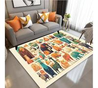 GNALEIEOG Tapis de Salon décoratif à Motifs de Dessins animés, Tapis antidérapant pour Le Sol 80×120cm