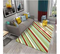 GNALEIEOG Tapis rétro à Carreaux colorés, Lignes géométriques, Style Ethnique, décoration, Tapis de Sol, 200 x 300 cm
