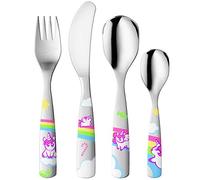 Gnali & Zani Lot de 4 couverts pour enfant en acier inoxydable Multicolore, Acier inoxydable, Bunt, Edelstahl, BIM 001/UNI