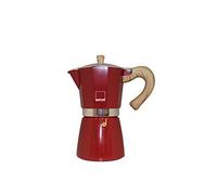 Gnali & Zani VEZ003/IND/RED Venezia - Cafetière à expresso Aluminium, rouge, 3 tasses