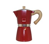 Gnali & Zani VEZ009/IND/RED Venezia - Cafetière à expresso Aluminium, rouge, 9 tasses