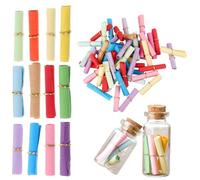 GNALIA 100 Pièces Ticket Tombola, Tickets De Tombola Colorés Pour Mariage Anniversaire Kermesse, Messages Et Calendrier De L'Avent, Dimensions 6X3Cm