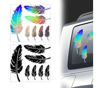 GNALIA 14 Pièces Plume Autocollants De Voiture Forme De Plume Stickers Autocollant Décoratif Plume Vinyle Automobile Décoration Extérieure Pour Suv Camion Moto Portes Murs Ordinateur Portable