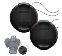 GNALIA 2 Bouchons D'Objectif Noirs 49Mm Pour Sony A6400/A6600/A6500/A6100/A6300/A6000, Capuchon Avec Clip Pour Monture E, Diamètre 40.5M