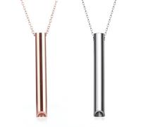 GNALIA 2 pièces Collier de Soulagement d'Anxiété, Collier de Respiration Consciente en Acier Inoxydable Collier d'Exercices de Respiration Profonde Portable pour Méditation Anti-Stress Relaxation