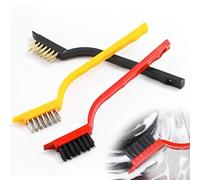 GNALIA 3 Pièces Brosse Métallique Brosse Metallique A Main Brosse Laiton Brosse Metallique Pour Nettoyage Du Poêle Et Nettoyage Des Interstices(3 Matériaux Différents)