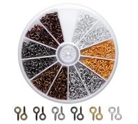 GNALIA 600 Pcs Crochets à Visser INOX Plafond Vis Crochetmini Crochet à Visser filetés Épingles à il Oeillets en Acier Inoxydable argenté Convient Aux Tasses à Thé à Visser Piton INOX pour Bricolage