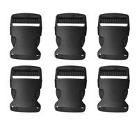GNALIA Attache Spa Intex, 6 Pièces, Boucles Enfichables Plastique Noir 25Mm, Déclenchement Latéral, Boucle Sangle Sac À Dos Double Ouverture