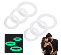 GNALIA Cockring 6 Pièces, Ensemble D'Anneaux Pour Pénis Luminescents Pour Augmenter La Puissance, Tailles 23Mm 25Mm 30Mm, Nuit Lumineux