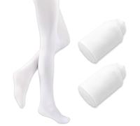 GNALIA Collant Danse Classique Fille 2 Pièces, Couleur Blanc Taille 105-115Cm Pour Enfants Et Cours De Danse