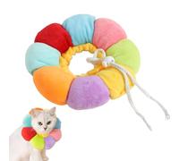 GNALIA Collerette Chat Anti Léchage Multicolore, Collier Élisabéthain Taille S Pour Chats Collier Médical Post-Opératoire Souple 1 Pièce