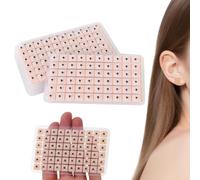 GNALIA Ear Seeds 1200 Graines D'Acupression Pour Oreilles, 20 Feuilles Jetables Sur Support Carton Rose De Taille Standard, Kit De Massage Auriculaire Thérapie Par Stimulation