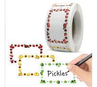 GNALIA Etiquettes Autocollantes, 500 Pièces Étiquettes Adhésives Blanches 5Cm X 3Cm, Pour Bocaux À Confiture, Pots À Épices, Bouteilles Et Conserves, Organisation De Cuisine