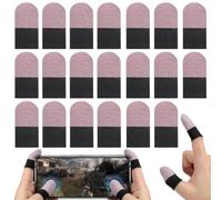 GNALIA Finger Sleeve : 20 Pièces Ultra-Fins Couleur Noir Rose. Taille Unique. Pour Écrans Tactiles Et Jeux Vidéo. Protection Sensitive Et Antidérapante.