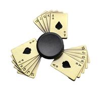 GNALIA Hand Spinners, 1 Pièce Fidget Spinner Métal Bronze Antique Noir Or 6,3 Cm Longueur 6,3 Cm Largeur 1,3 Cm Hauteur, Roulement À Billes Acier Inoxydable Haute Vitesse 3-5 Min, Anti-Stres