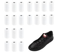 GNALIA Lacet Élastique Enfant, 20 Pièces, Fermeture Rapide Capsule Métal Sans Nouage, Pour Tous Types De Chaussures, Blanc Standard