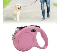 GNALIA Laisses Rétractables Pour Chiens 1 Pièce Rose 5M Système De Guidage Perfectionné Ergonomique Pour Animaux Jusqu'À 15Kg