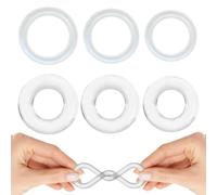 GNALIA Lot De 6 Cockring, 6 Tailles, Diamètre 1.3-2.5Cm, Transparent Pour Érection Forte