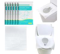 GNALIA Protege Toilette Jetable 60 Pièces, Housses Siège Wc Papier Biodégradables Blanc Taille Unique Pour Voyage Camping Hôtel