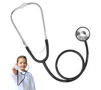 GNALIA Stéthoscope Acoustique Professionnel - Tête Plate Conception Médicale, Couleur Noire, Taille Standard, 1 Unité Pour Infirmiers Et Médecins