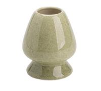 GNAUMORE Porte-Fouet en Céramique,Support Matcha Chasen en Bambou,Support en Céramique pour Fouet à Thé,Rangement pour Fouet Chasen,Matcha Ceremonie,1PC,Four Devient Vert