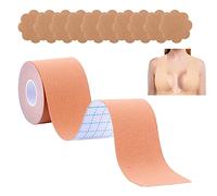 GNAUMORE Ruban Adhesif Soutien Gorge,Remonte Sein Adhésif Boob Tape,Breast Lift Tape,Ruban de Poitrine,Invisible Body Tape,Ruban de Soutien-Gorge de Levage et 5 Paires de Couvre-tétons de Pétales