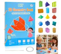 Gnaxyzthor Solides Geometriques,Un Livre Jouet pour Les Enfants de 3 Ans et Plus, avec 15 Figures Géométriques 3D et des Formules Mathématiques, Parfait comme Cadeau pour Les Garçons et Les Filles