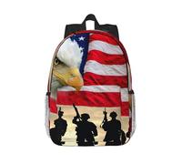 Gnbmvcc Armed Forces Day American 15" Travel Notebook Backpack Work Bag Waterproof School Bag For Boys And Girls.