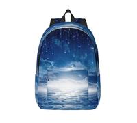 Gnbmvcc Beau sac à dos de grande capacité en toile de nuit pour étudiants masculins et féminins.