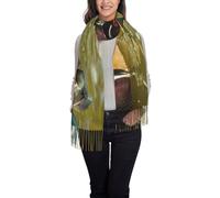 Gnbmvcc Domestic Duck Foulard long doux et chaud à franges pour femme Automne et hiver