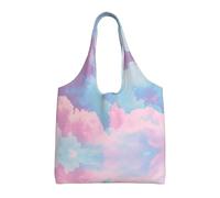 Gnbmvcc Fantacy Sky Sac à main en toile à une épaule, couleur respectueuse de l'environnement, peut être réutilisé, super durable et lavable.