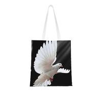 Gnbmvcc Flying Dove Sac à provisions réutilisable en toile 38,1 x 40,6 cm