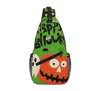 Gnbmvcc Happy Halloween 2 Sac de poitrine Sac à bandoulière pour homme Résistant à l'eau Sac à bandoulière pour coureur, randonnée, cyclisme, voyage