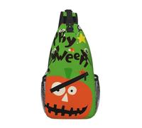 Gnbmvcc Happy Halloween 2 Sac de poitrine Sac à bandoulière pour homme Résistant à l'eau Sac à bandoulière pour coureur, randonnée, cyclisme, voyage