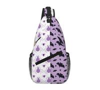 Gnbmvcc Happy Halloween Sac de poitrine Sac à bandoulière pour homme Résistant à l'eau Sac à bandoulière pour coureur, randonnée, cyclisme, voyage