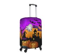 Gnbmvcc La valise d'Halloween en forme de hibou et citrouille convient aux valises de 45,7 à 81,3 cm., blanc, XL