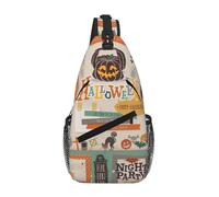 Gnbmvcc Sac à bandoulière pour homme résistant à l'eau pour Halloween, scrapbooking, randonnée, cyclisme, voyage