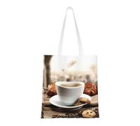 Gnbmvcc Sac à provisions réutilisable en toile pour café et collation 38,1 x 40,6 cm