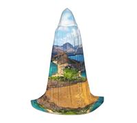 Gnbmvcc View of Two Beaches Cape à capuche pour adulte et enfant pour bal masqué, Halloween, fête de famille